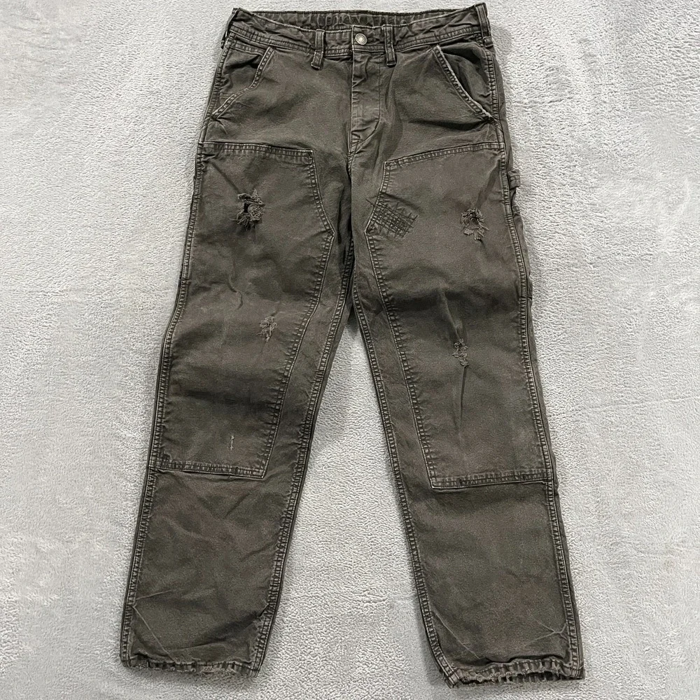 American Eagle Double Knee Carpenter Pants 30x32 (fit 30x28) Flex AE Distressed